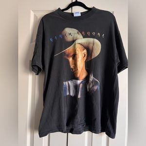 Vintage Garth Brooks Graphic Tee Shirt Tour Fresh Horses Black XLarge